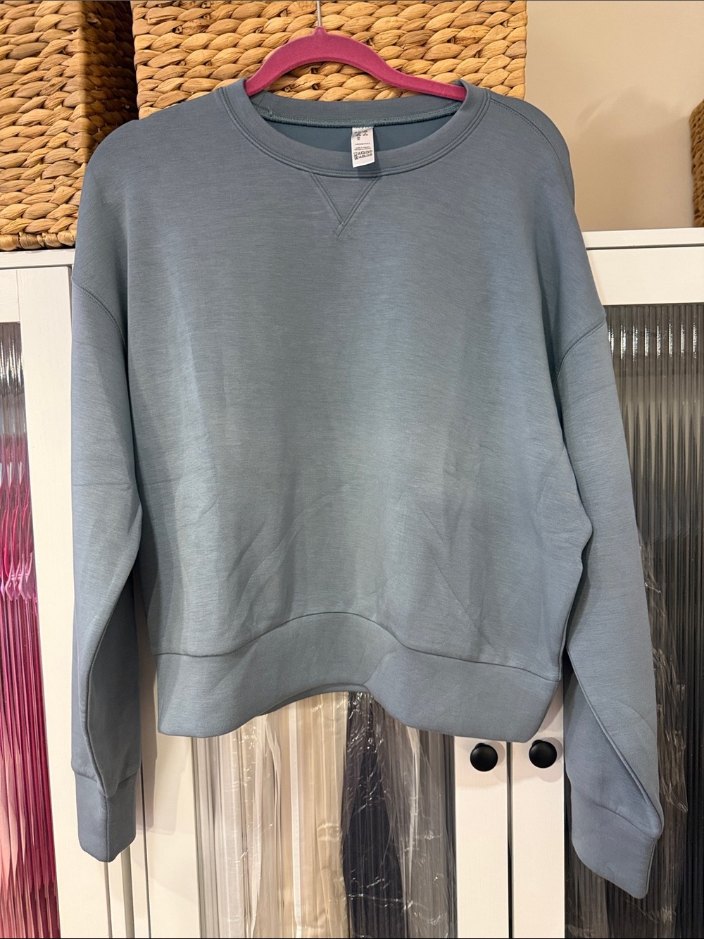 Classic Crewneck Women's Sweater in Slate Blue